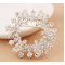 Zinc Alloy Rhinestone Flower Decor Brooch