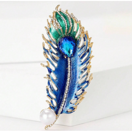 Feather Design Brooch