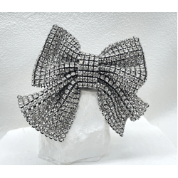 Rhinestone Bow Decor Brooch