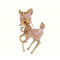 Charming Enamel Hand-Painted Deer Brooch