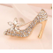 Shiny Gold High Heel Shaped Brooch