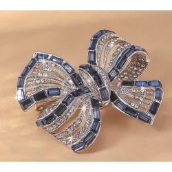 Western Style Bow-Knot Rhinestone Brooch