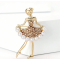 Rhinestone Figure Design Brooch