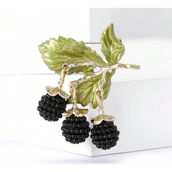 Enamel Blackberry Pendant Brooch Enamel Blackberry Pendant Brooch