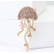Enamel Rhinestone Jellyfish Brooc